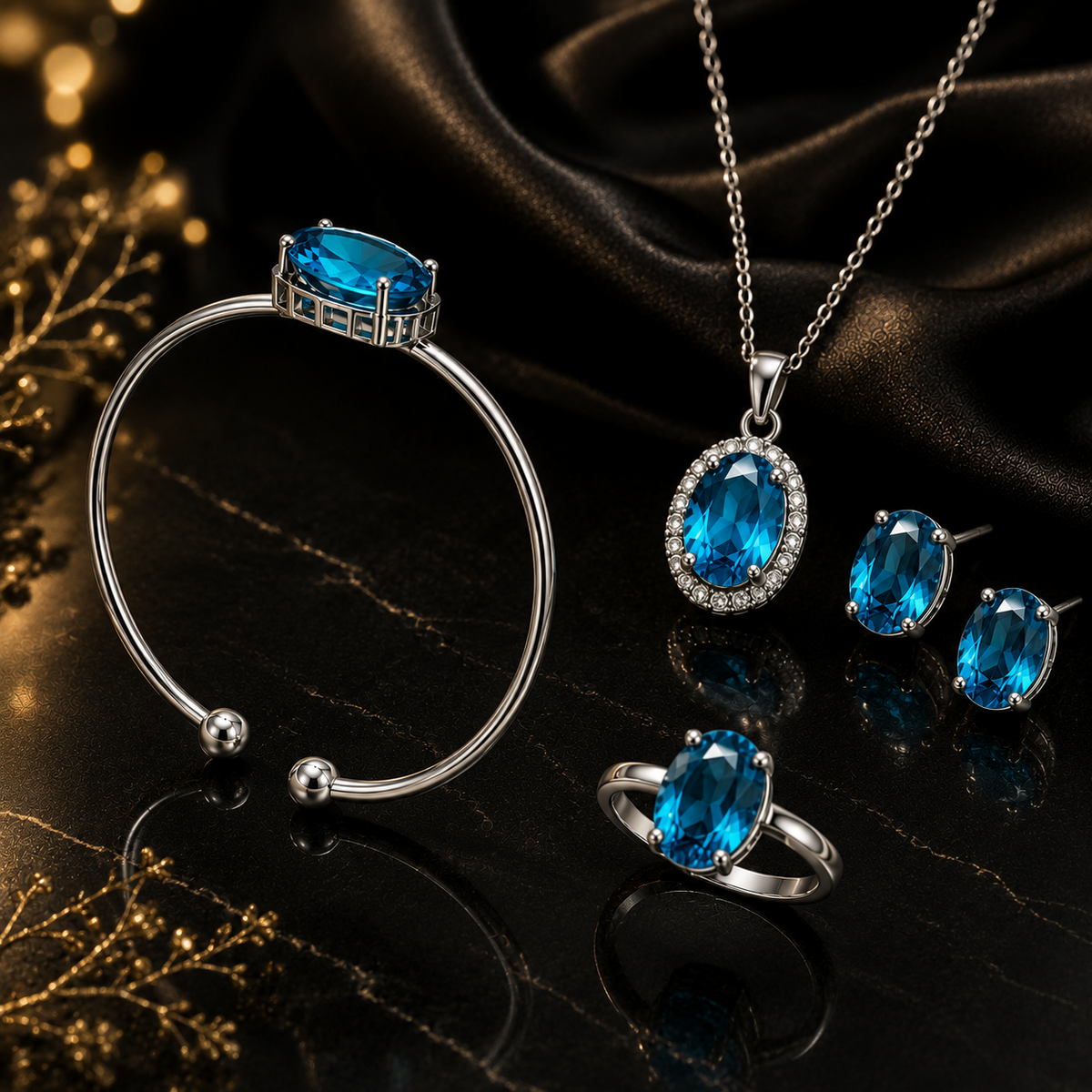 Signature Sapphire Elegance Fashion Jewellery Set