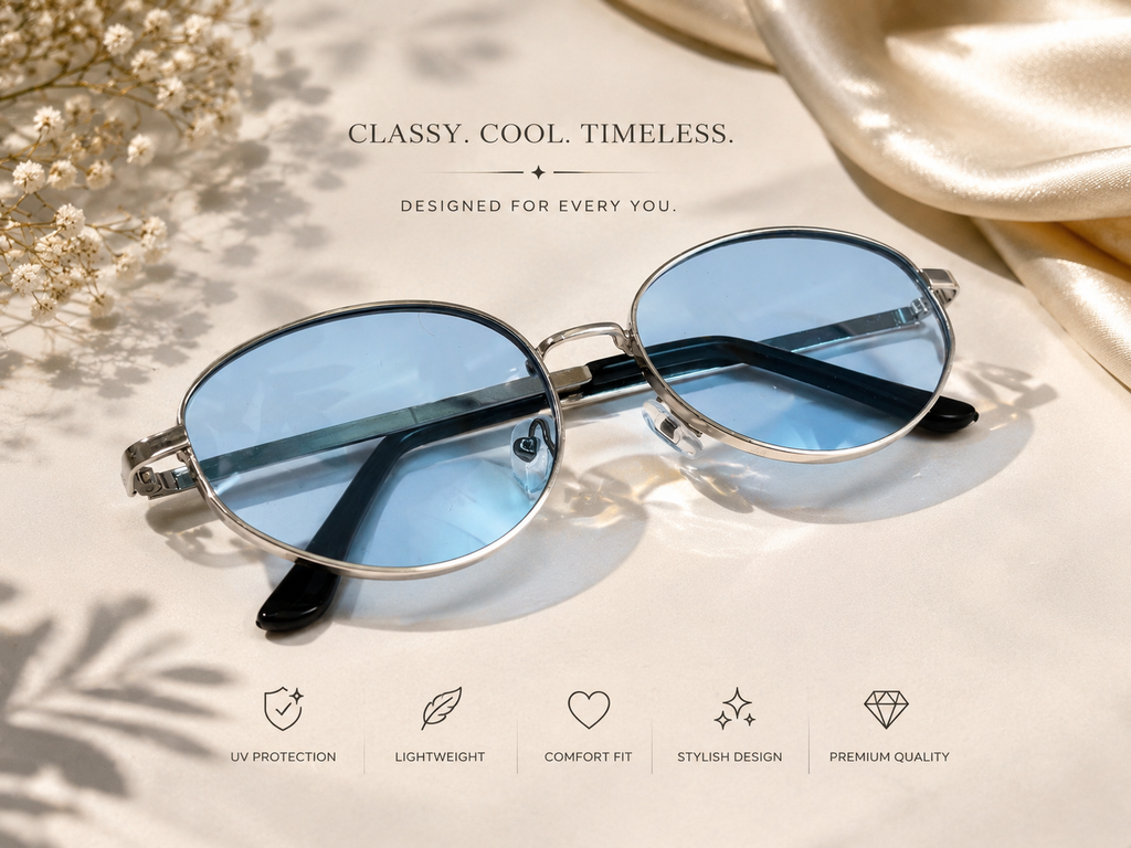 Aurelia Blue Oval Classy Specs