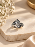 Elegant Crisscross Diamond Ring