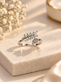 Elegant Botanical Open Ring