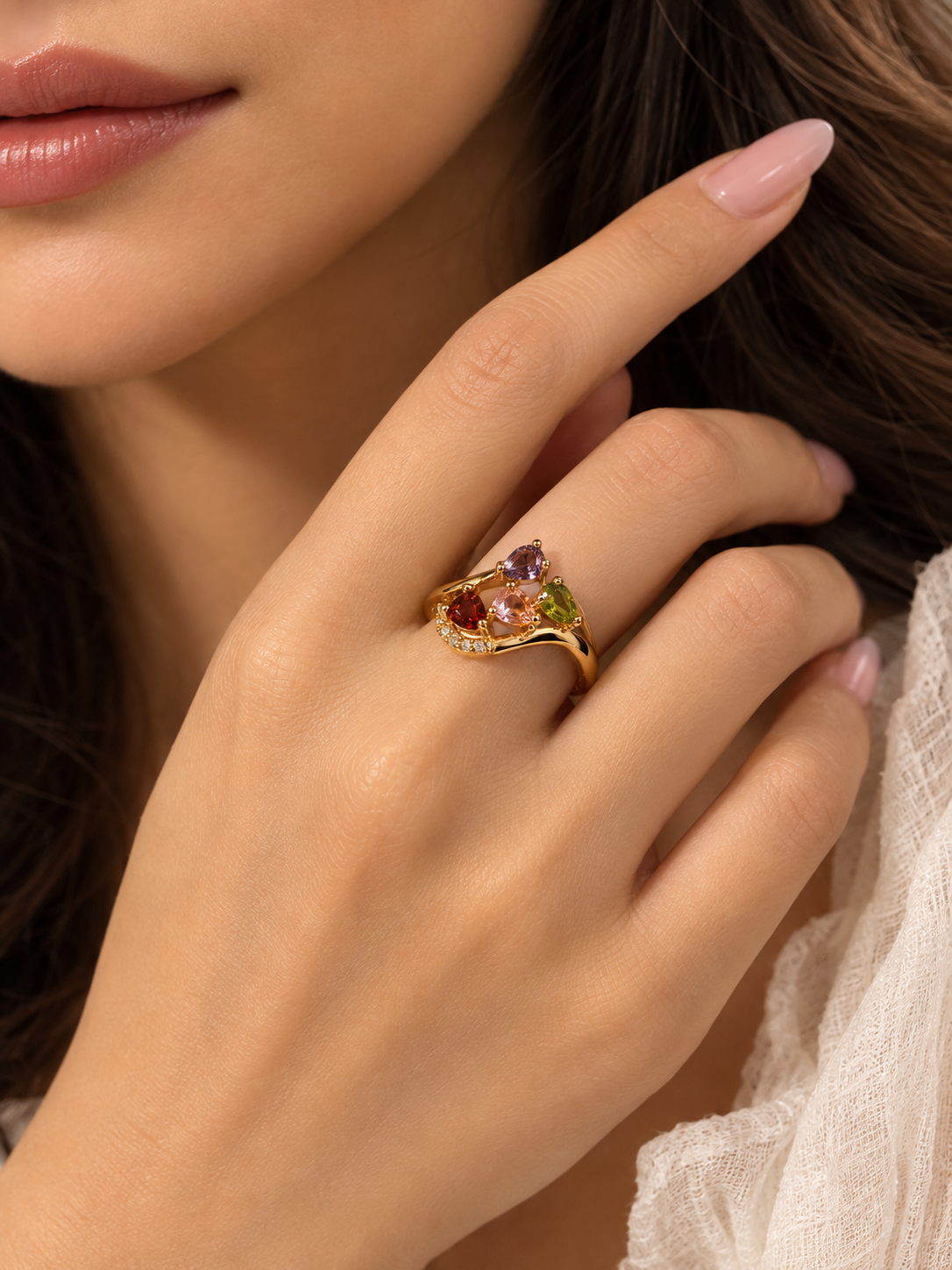 Aurora Gemstone Statement Ring