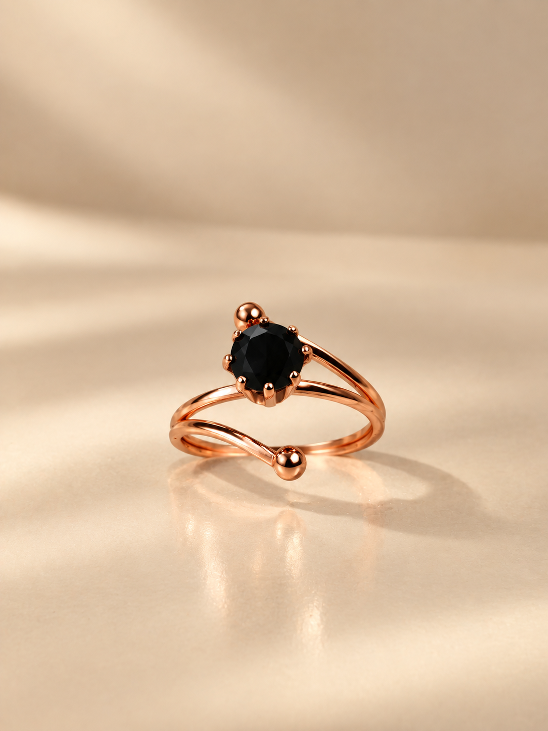 Noir Rose Halo Ring