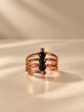 Midnight Rosegold Noir Ring